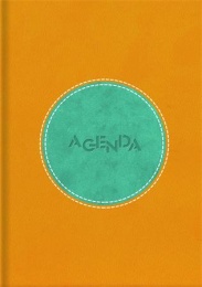 Naptár, tervező, A5, napi, DAYLINER "Central", sárga-türkiz